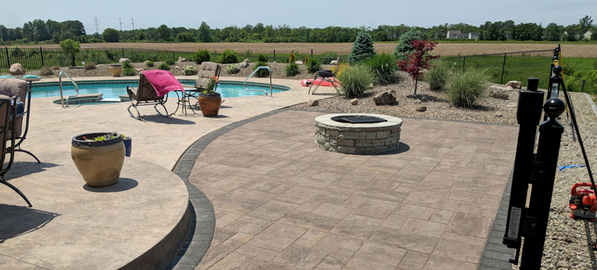 Clean up the mess from your new pool with a professionally designed and installed hardscape and landscape project!
