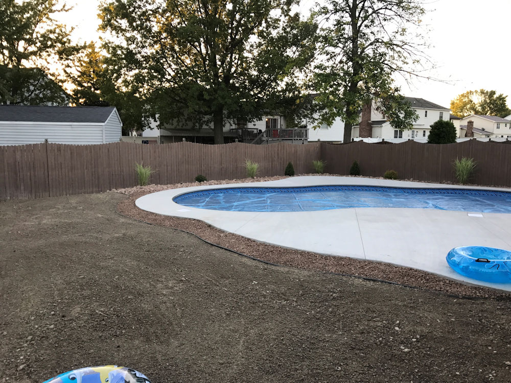 Pool Area Project Portfolio for Mike Sinatra Landscaping and Snow Plowing